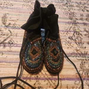House of Harlow 1960 beaded moccasins booties